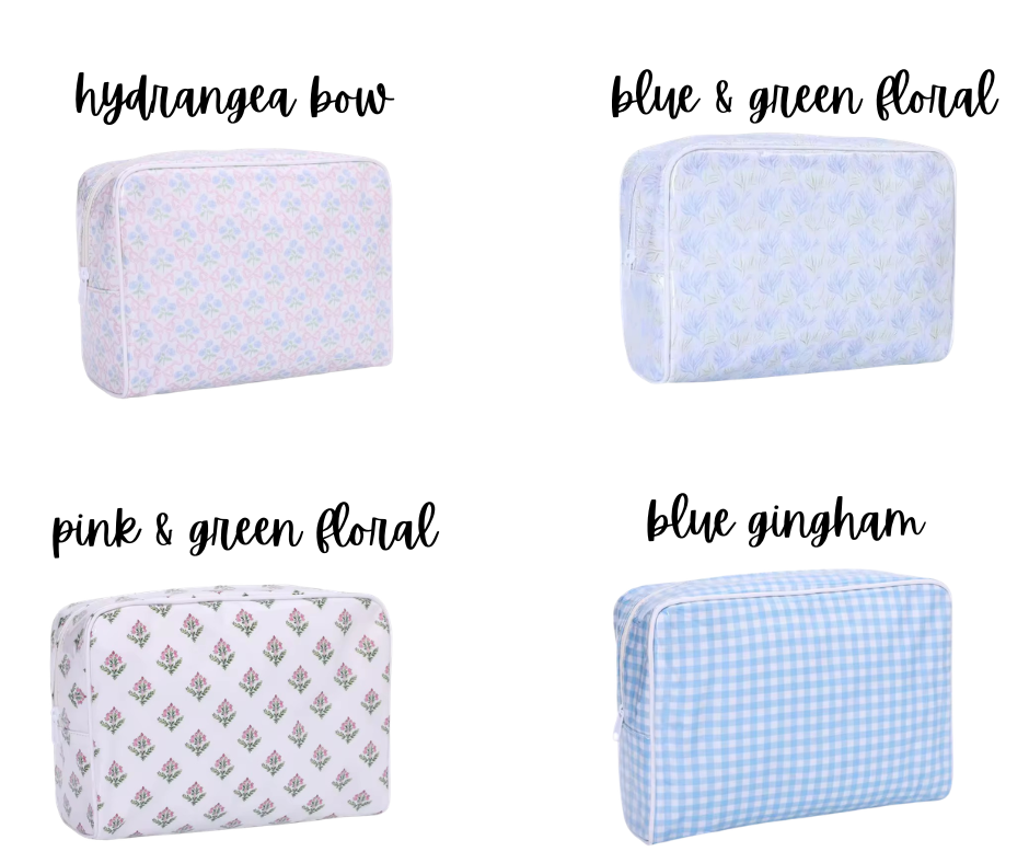 Wipeable XL "All The Things" Cosmetic Bags
