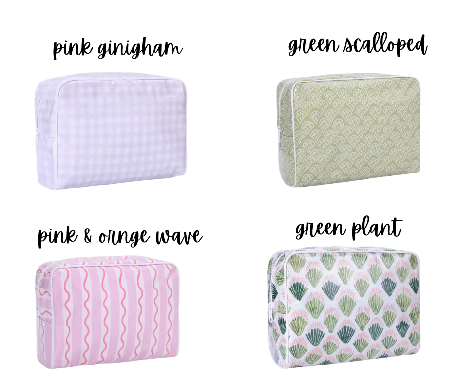 Wipeable XL "All The Things" Cosmetic Bags