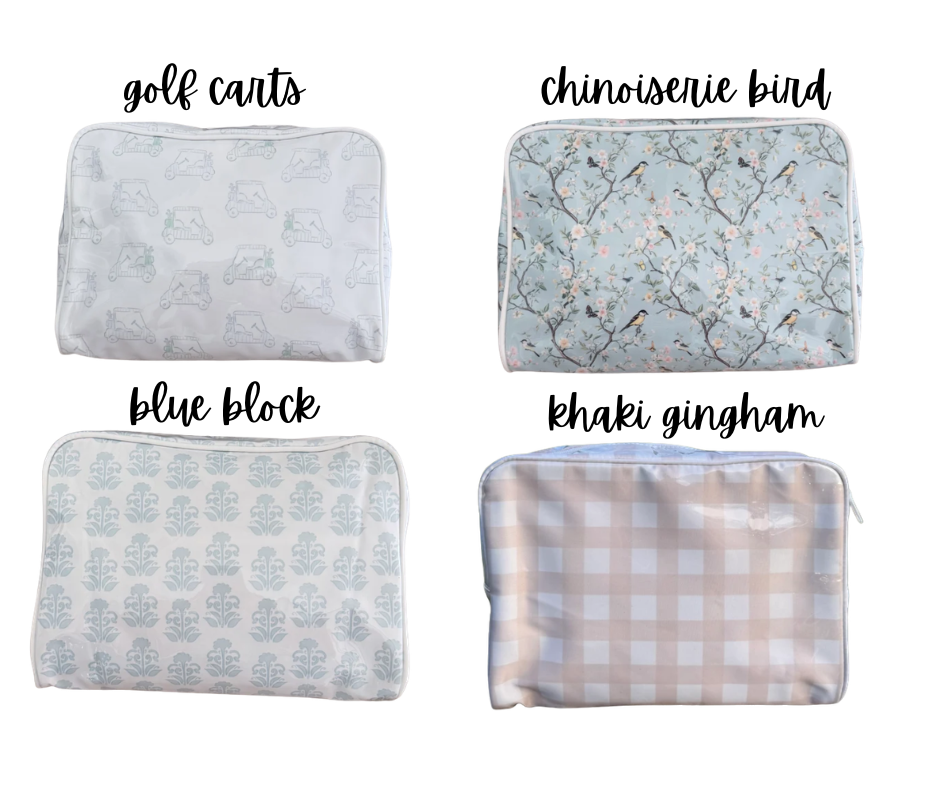 Wipeable XL "All The Things" Cosmetic Bags