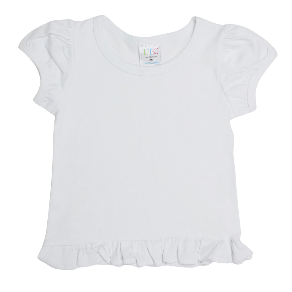 Elephant Head Appliqué Ruffle Shirt